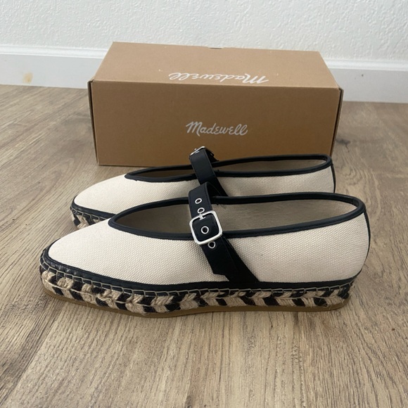 NWB MADEWELL The Remy Mary Jane Espadrille Women’s Size 9 Natural Multi - Picture 6 of 9